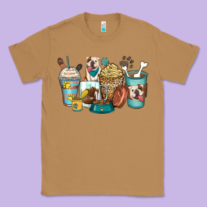 English Bulldog Coffee Cups Classic Tee Designed By Zillion Design Studio
