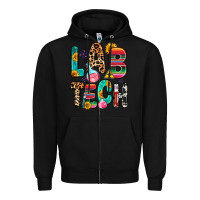 Black lab tech Zipper Hoodie - Zillion Design Studio