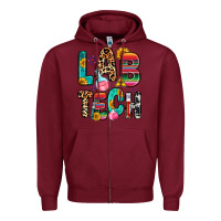 Burgundy lab tech Zipper Hoodie - Zillion Design Studio