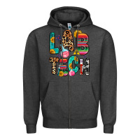 Charcoal Heather lab tech Zipper Hoodie - Zillion Design Studio