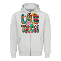 Dove Grey lab tech Zipper Hoodie - Zillion Design Studio