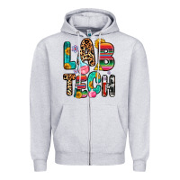 Heather Grey lab tech Zipper Hoodie - Zillion Design Studio