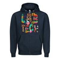 Navy lab tech Zipper Hoodie - Zillion Design Studio