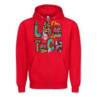Red lab tech Zipper Hoodie - Zillion Design Studio