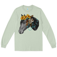 Matcha black and white western horse Long Sleeve Tee - RanaPortraitStore