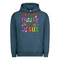Pigment Midnight Navy silly rabbit easter is for jesus Urban Hoodie - MaliasSmallBusiness