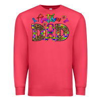 Rainbow Colors Autism Dad Premium Sweatshirt | Teevron
