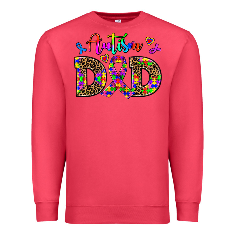 Rainbow Colors Autism Dad Premium Sweatshirt by AdoDesignShop | Teevron