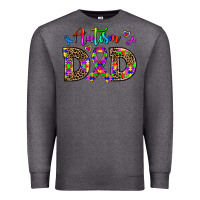 Charcoal Heather rainbow colors autism dad Premium Sweatshirt - AdoDesignShop