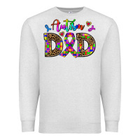 Oatmeal Heather rainbow colors autism dad Premium Sweatshirt - AdoDesignShop