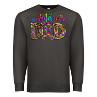 Smoke rainbow colors autism dad Premium Sweatshirt - AdoDesignShop