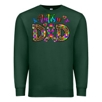 Sports Green rainbow colors autism dad Premium Sweatshirt - AdoDesignShop