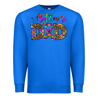 True Royal rainbow colors autism dad Premium Sweatshirt - AdoDesignShop