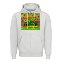 Dove Grey st patricks day truck shamrock with rainbow tumbler Zipper Hoodie - RanaPortraitStore