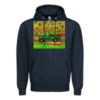 Navy st patricks day truck shamrock with rainbow tumbler Zipper Hoodie - RanaPortraitStore