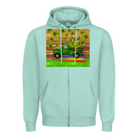 Seafoam st patricks day truck shamrock with rainbow tumbler Zipper Hoodie - RanaPortraitStore