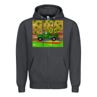 Smoke st patricks day truck shamrock with rainbow tumbler Zipper Hoodie - RanaPortraitStore
