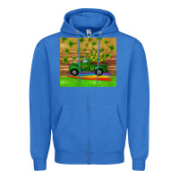 True Royal st patricks day truck shamrock with rainbow tumbler Zipper Hoodie - RanaPortraitStore