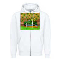 White st patricks day truck shamrock with rainbow tumbler Zipper Hoodie - RanaPortraitStore