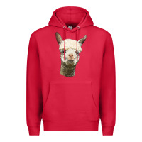 Cardinal Alpaca Head Premium Hoodie - LillyAllenDesigns