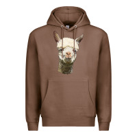 Chestnut Alpaca Head Premium Hoodie - LillyAllenDesigns