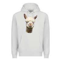 Dove Grey Alpaca Head Premium Hoodie - LillyAllenDesigns