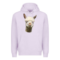 Lilac Alpaca Head Premium Hoodie - LillyAllenDesigns