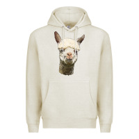 Oatmeal Heather Alpaca Head Premium Hoodie - LillyAllenDesigns