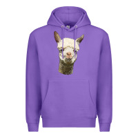 Purple Alpaca Head Premium Hoodie - LillyAllenDesigns