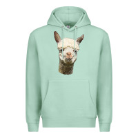 Seafoam Alpaca Head Premium Hoodie - LillyAllenDesigns