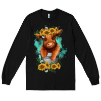 Black baby cow in a bucket Long Sleeve Tee - RanaPortraitStore