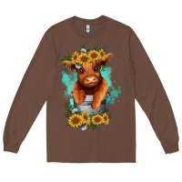 Chestnut baby cow in a bucket Long Sleeve Tee - RanaPortraitStore