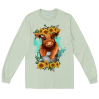 Matcha baby cow in a bucket Long Sleeve Tee - RanaPortraitStore