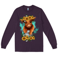 Plum baby cow in a bucket Long Sleeve Tee - RanaPortraitStore