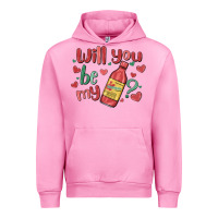Fuchsia Pink will you be my Urban Hoodie - MaliasSmallBusiness