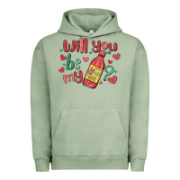 Pigment Oil Green will you be my Urban Hoodie - MaliasSmallBusiness