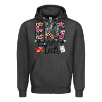 Charcoal Heather ekg tech Zipper Hoodie - Zillion Design Studio