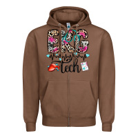 Chestnut ekg tech Zipper Hoodie - Zillion Design Studio