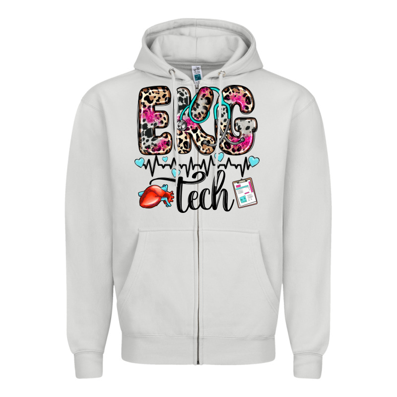 Ekg Tech Zipper Hoodie by Zillion Design Studio | Teevron