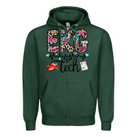 Sports Green ekg tech Zipper Hoodie - Zillion Design Studio