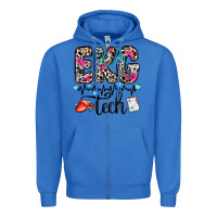 True Royal ekg tech Zipper Hoodie - Zillion Design Studio