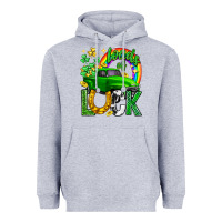 Heather Grey Loads of luck truck st. patricks day Heavyweight Hoodie - Neo Western