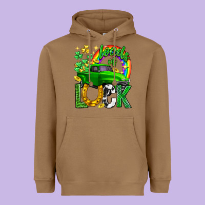 Loads Of Luck Truck St. Patricks Day Heavyweight Hoodie Designed By Neo Western