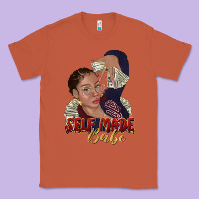Classic Tee self made babe afro black woman