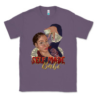 Lavender self made babe afro black woman Classic Tee - texasbilliewilder