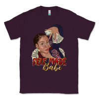 Plum self made babe afro black woman Classic Tee - texasbilliewilder