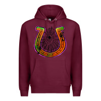 Burgundy halloween  horseshoe Premium Hoodie - Jasminsmagicworld