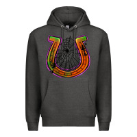 Charcoal Heather halloween  horseshoe Premium Hoodie - Jasminsmagicworld