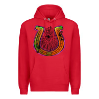 Red halloween  horseshoe Premium Hoodie - Jasminsmagicworld