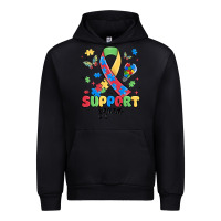 Black support squad autism Urban Hoodie - MaliasSmallBusiness